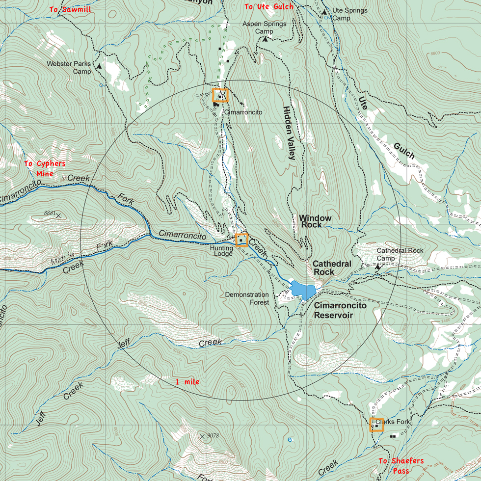 map of Hunting Lodge and vicinity