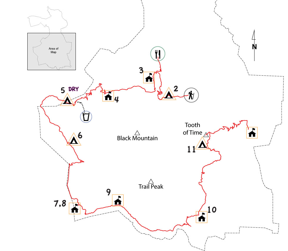 Overview map of itinerary 1